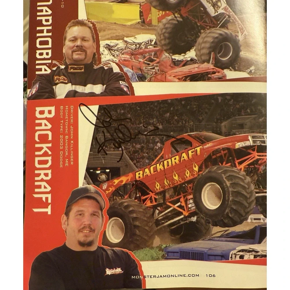 Signed Monster Truck Monster Jam 2008 Official Souvenir Yearbook Grave Digger